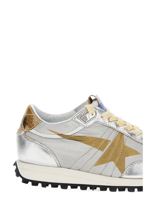 Marathon Donna con tomaia in nylon ripstop di colore argento e stella oro Golden Goose | GWF00683.F005490.70138SILVER/GOLD
